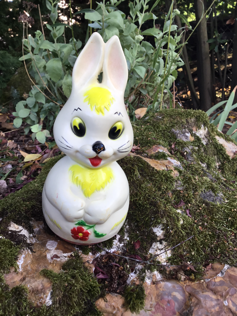Ancien Culbuto Jouet Pour Enfant En Forme De Lapin, Fabriqué En France, Occasion - Idéal Déco Vintage